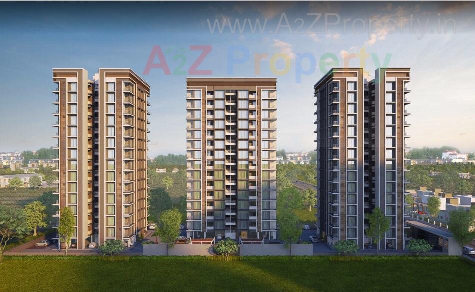 3D Elevation of real estate project Shivant Antilla located at Varachha, Surat, Gujarat