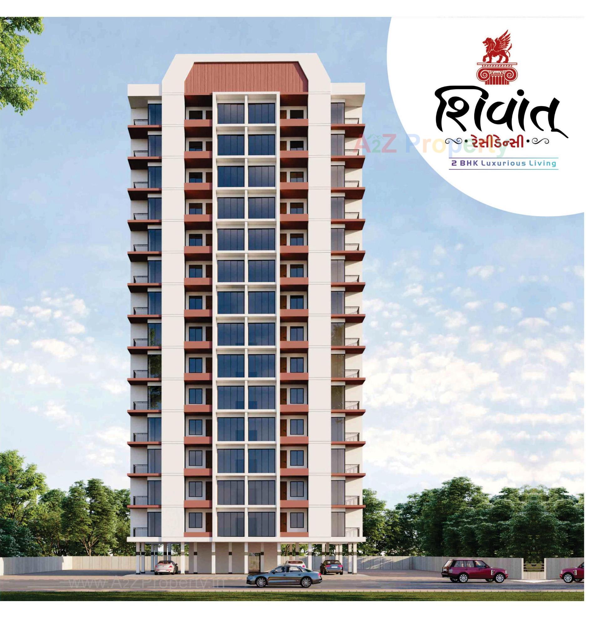 3D Elevation of real estate project Shivant Residency located at Mo, Surat, Gujarat