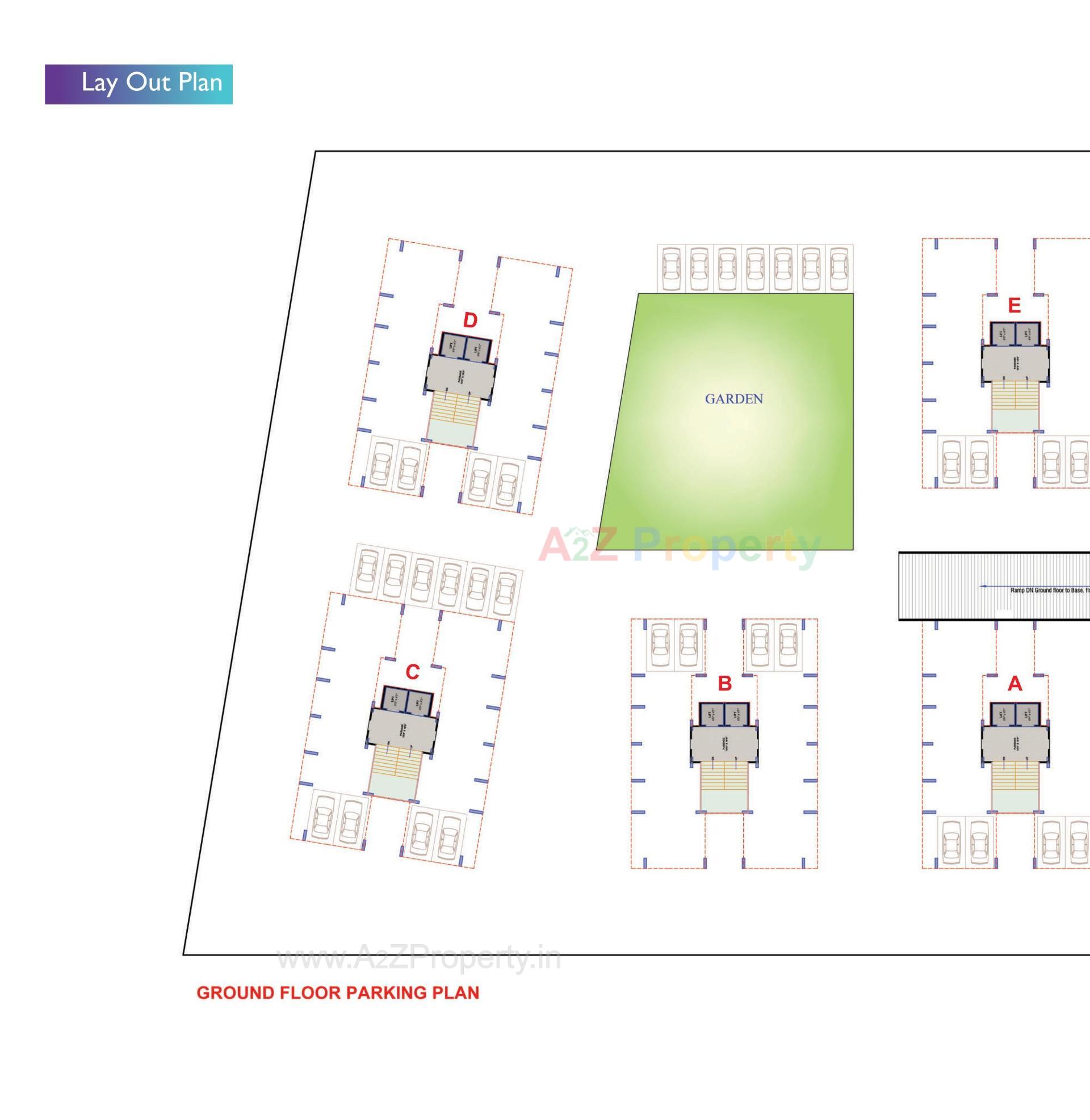 Layout of real estate project Shivant Residency located at Mo, Surat, Gujarat