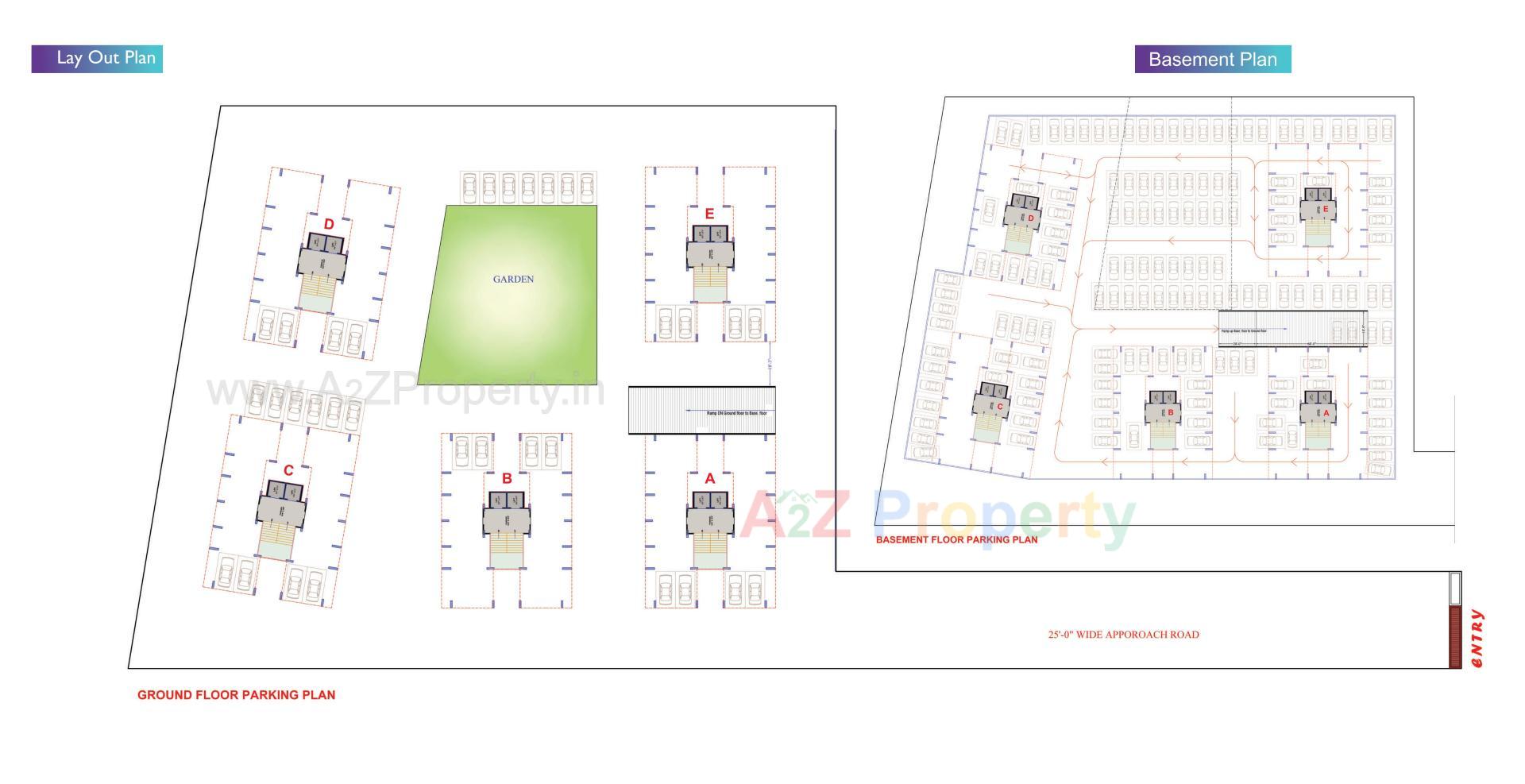 Layout of real estate project Shivant Residency located at Mo, Surat, Gujarat