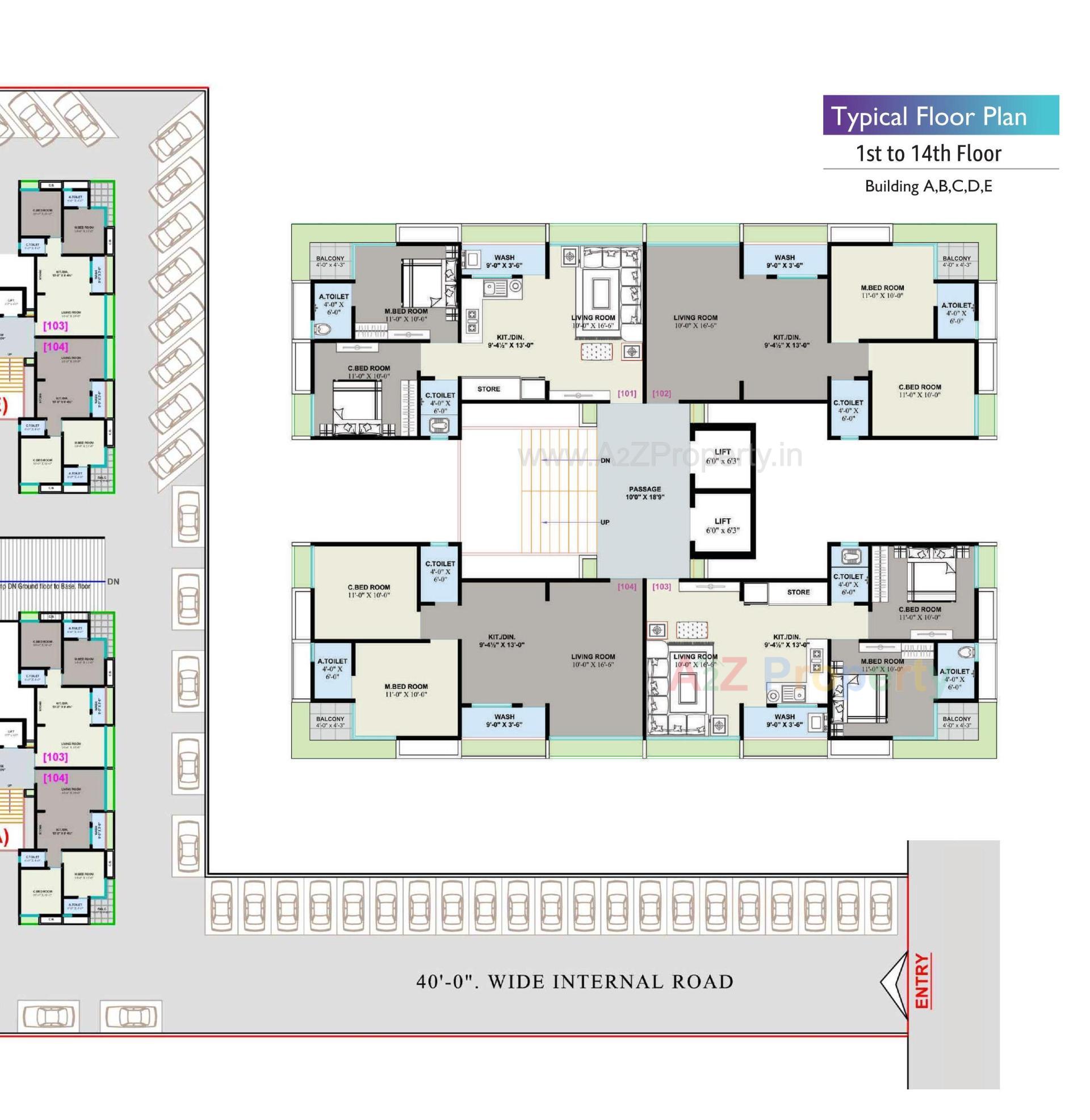 Layout of real estate project Shivant Residency located at Mo, Surat, Gujarat