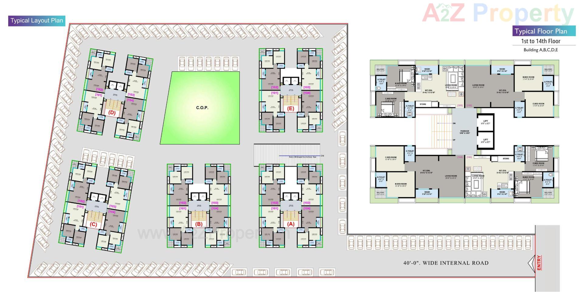 Layout of real estate project Shivant Residency located at Mo, Surat, Gujarat