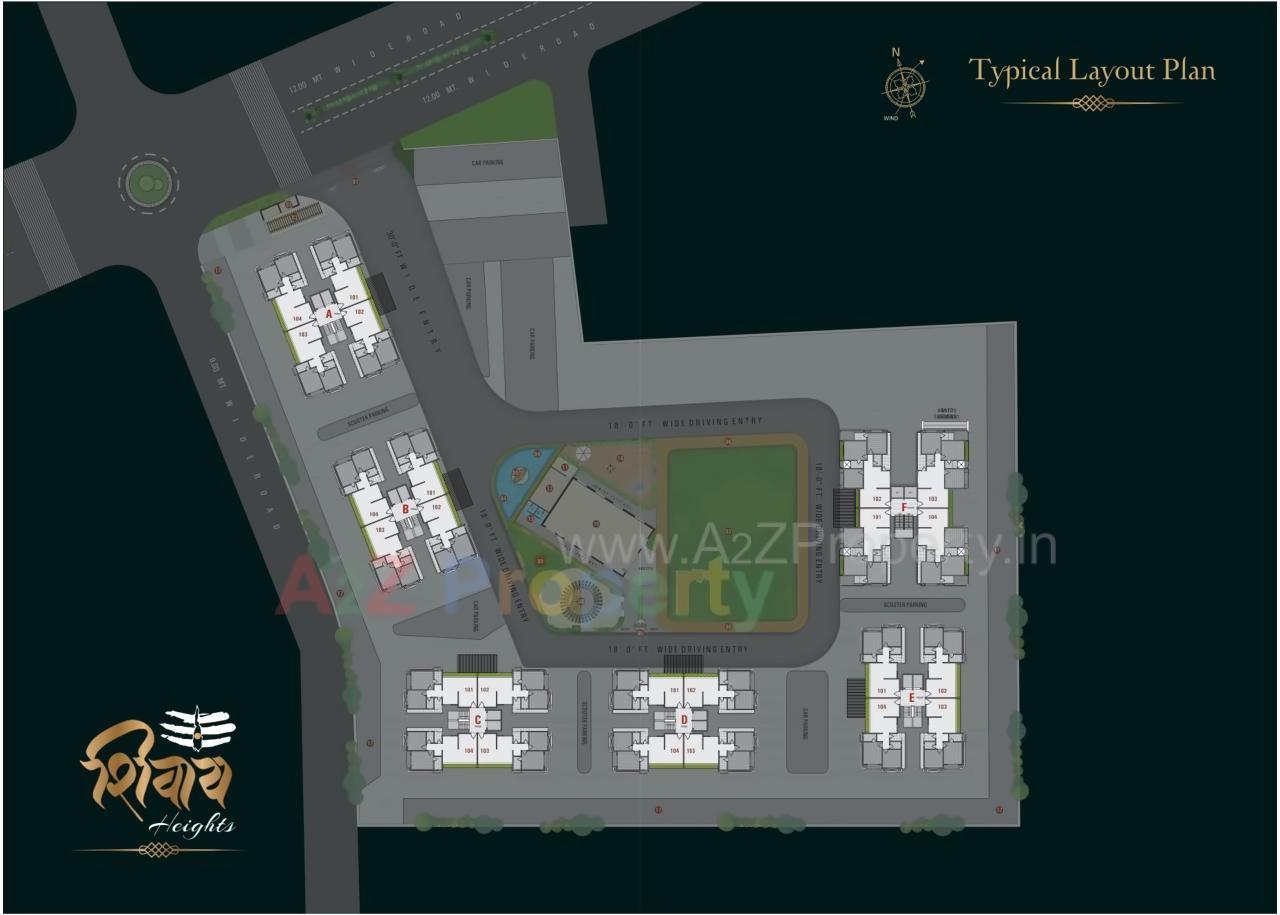 Layout of real estate project Shivay Heights located at Sarthana, Surat, Gujarat