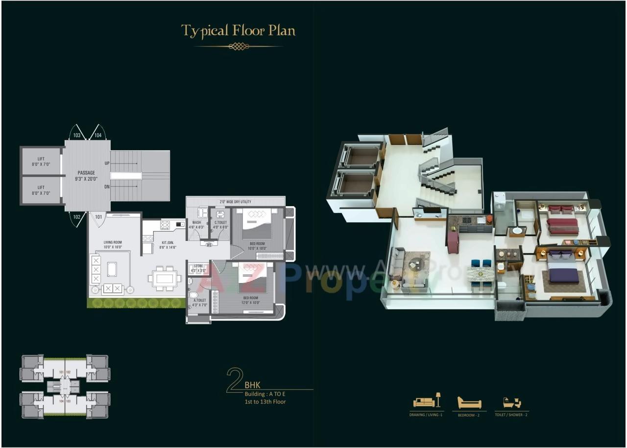 Layout of real estate project Shivay Heights located at Sarthana, Surat, Gujarat