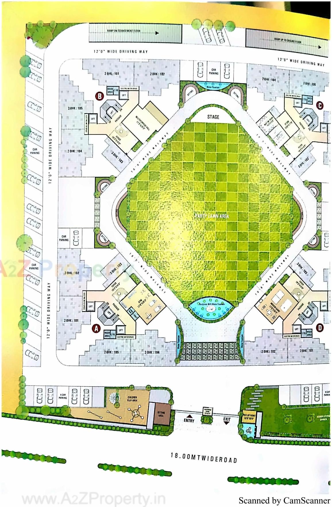 Layout of real estate project Shivdhara Heights located at Puna, Surat, Gujarat