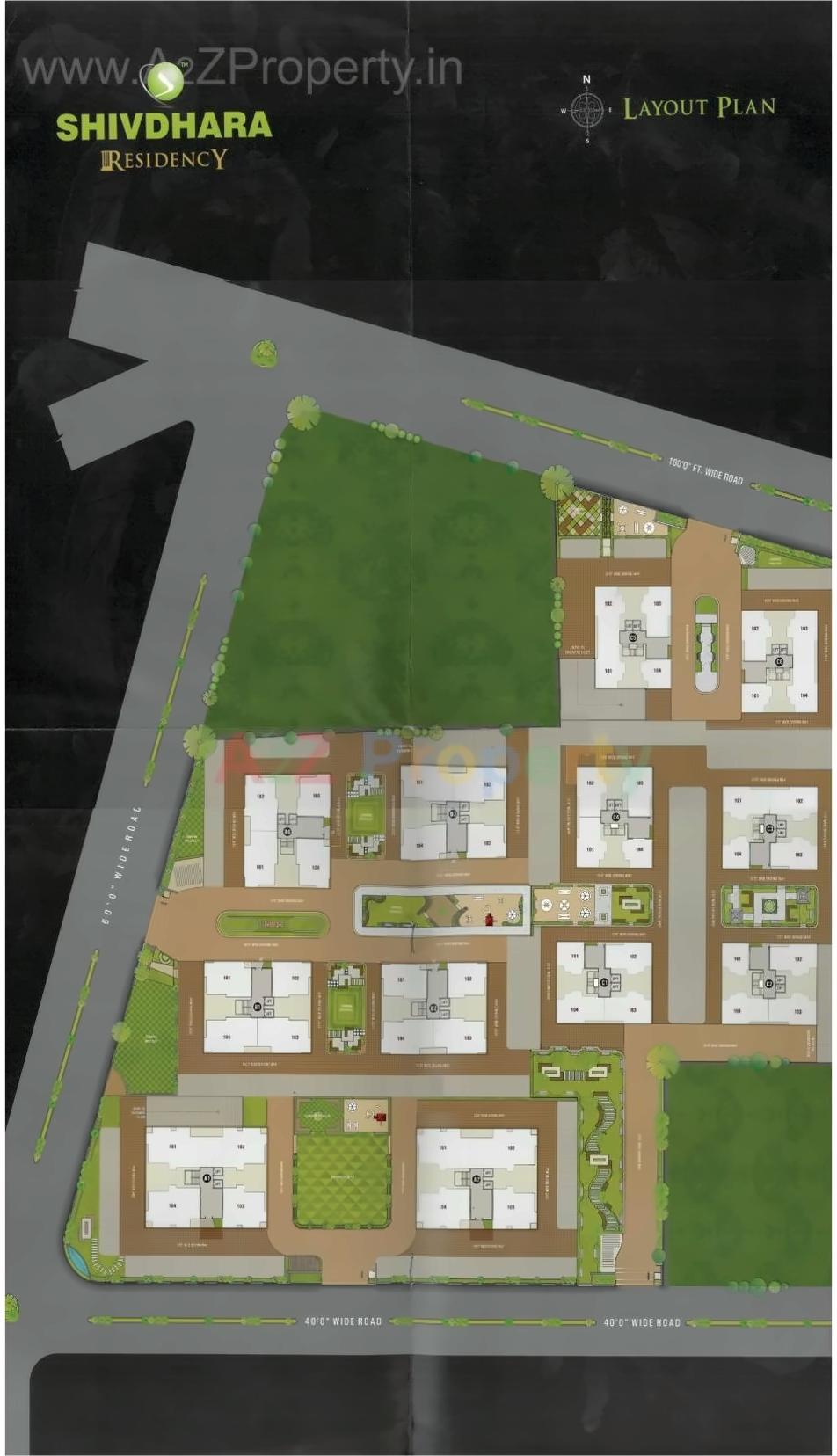 Layout of real estate project Shivdhara Residency located at Varachha, Surat, Gujarat