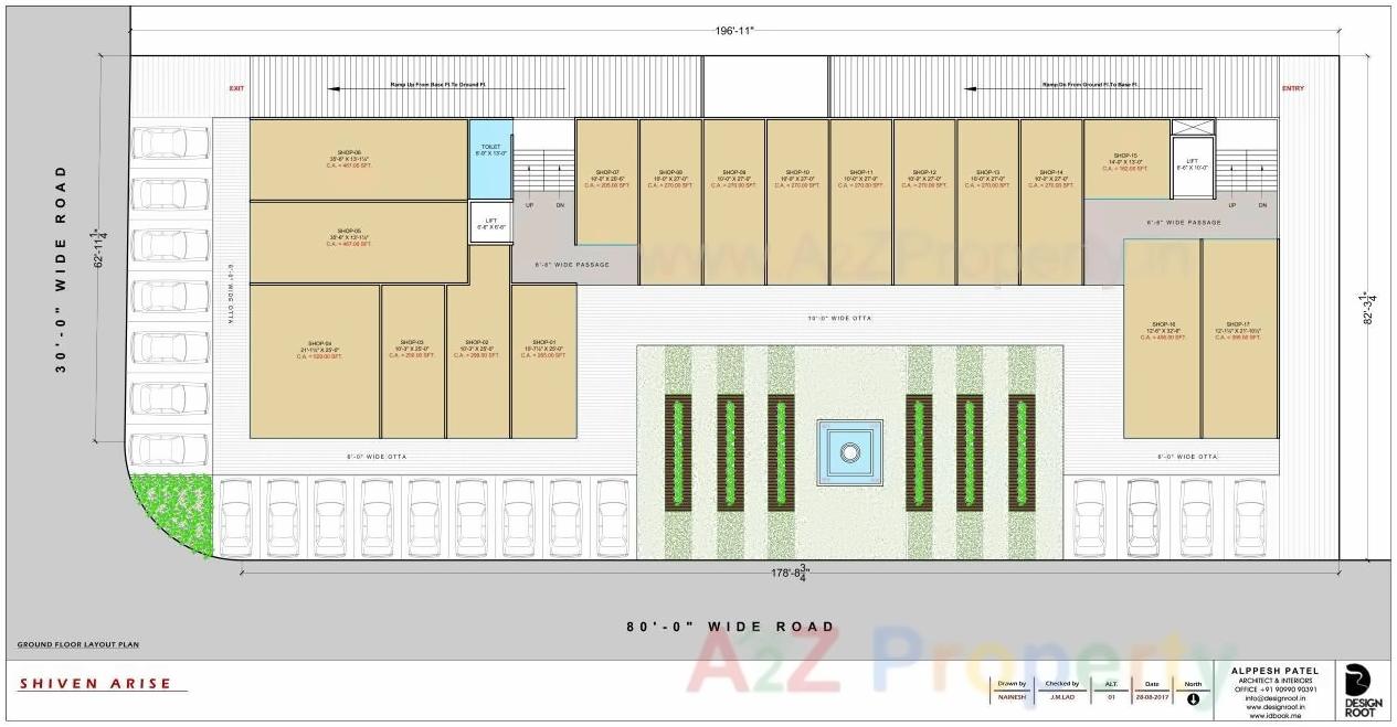 Layout of real estate project Shiven Arise located at Jahangir-pura, Surat, Gujarat