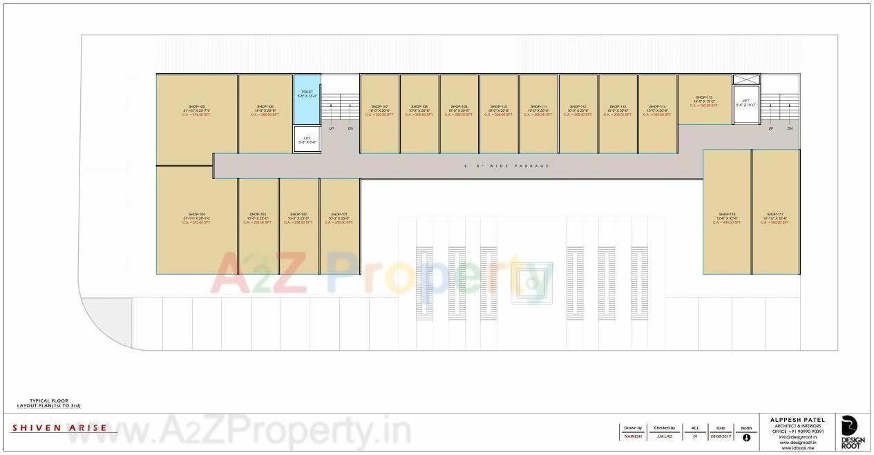 Layout of real estate project Shiven Arise located at Jahangir-pura, Surat, Gujarat