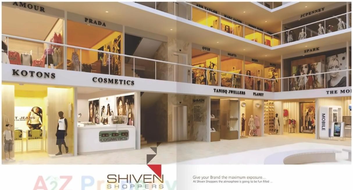 3D Elevation of real estate project Shiven Shoppers located at Adajan, Surat, Gujarat