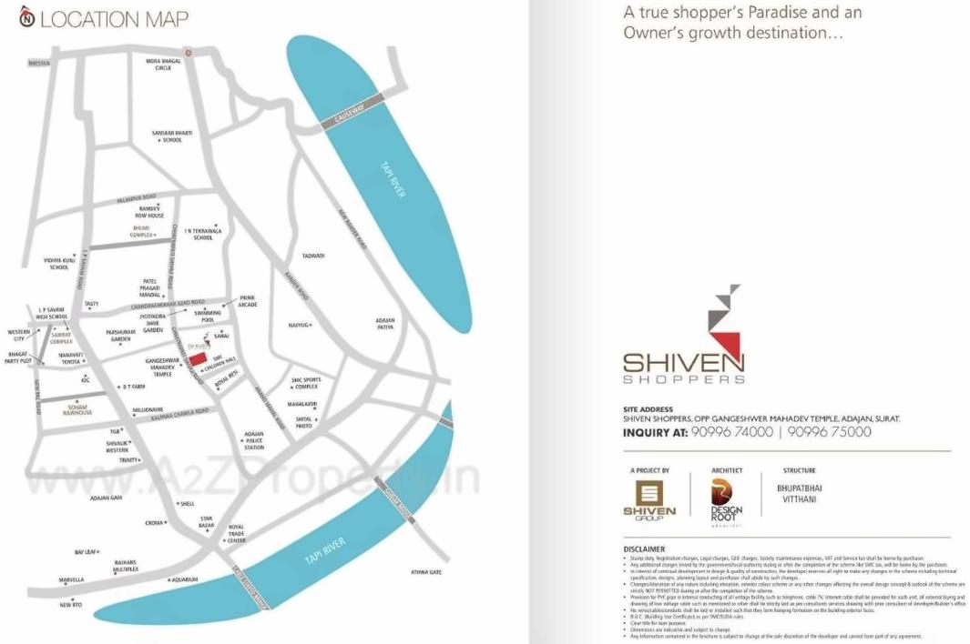  of real estate project Shiven Shoppers located at Adajan, Surat, Gujarat