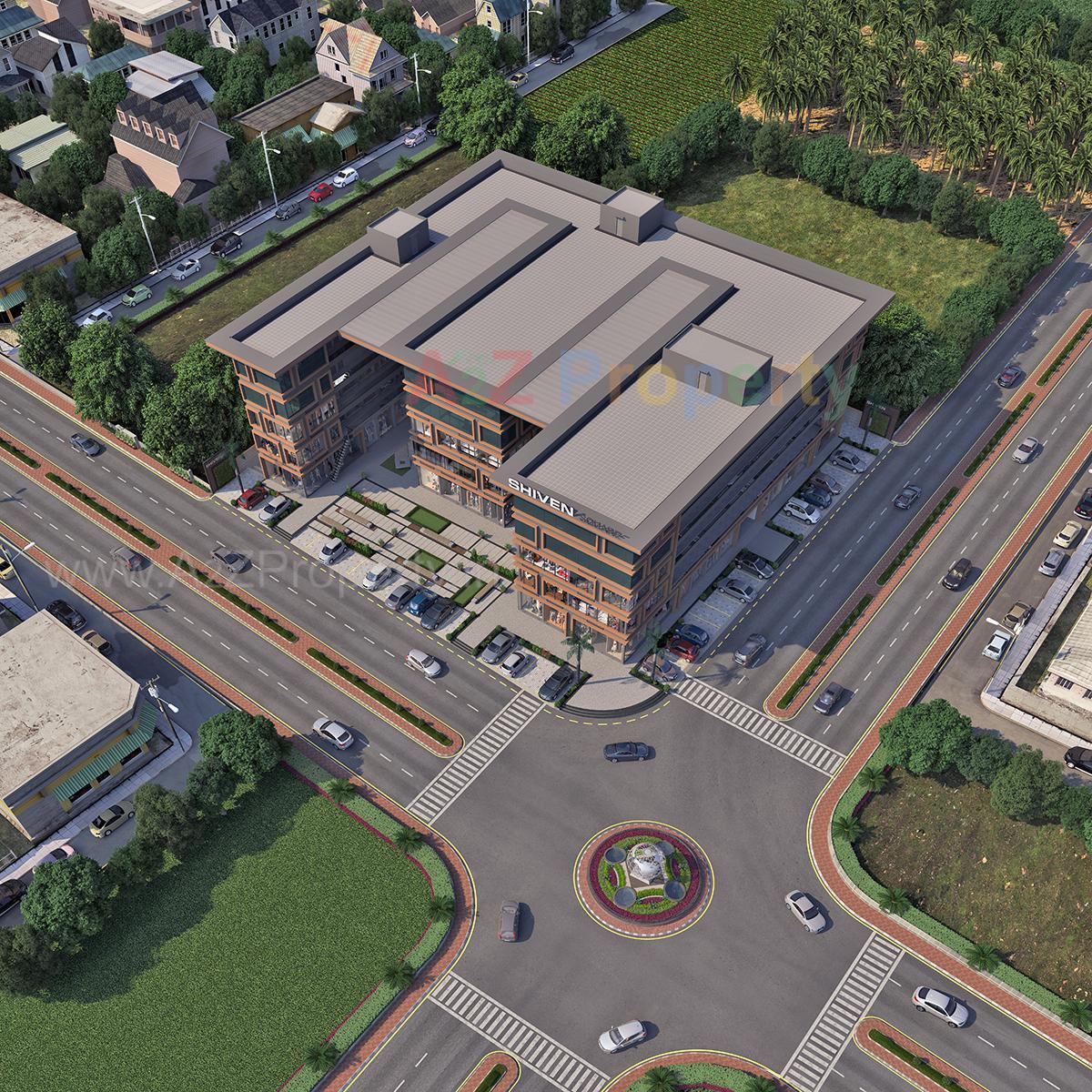 3D Elevation of real estate project Shiven Square located at Sama, Surat, Gujarat