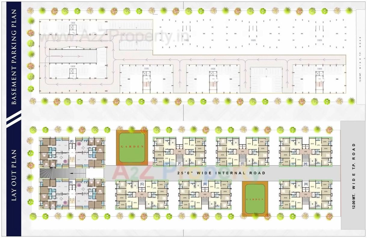 Layout of real estate project Shree Hans Luxuria located at Utran, Surat, Gujarat
