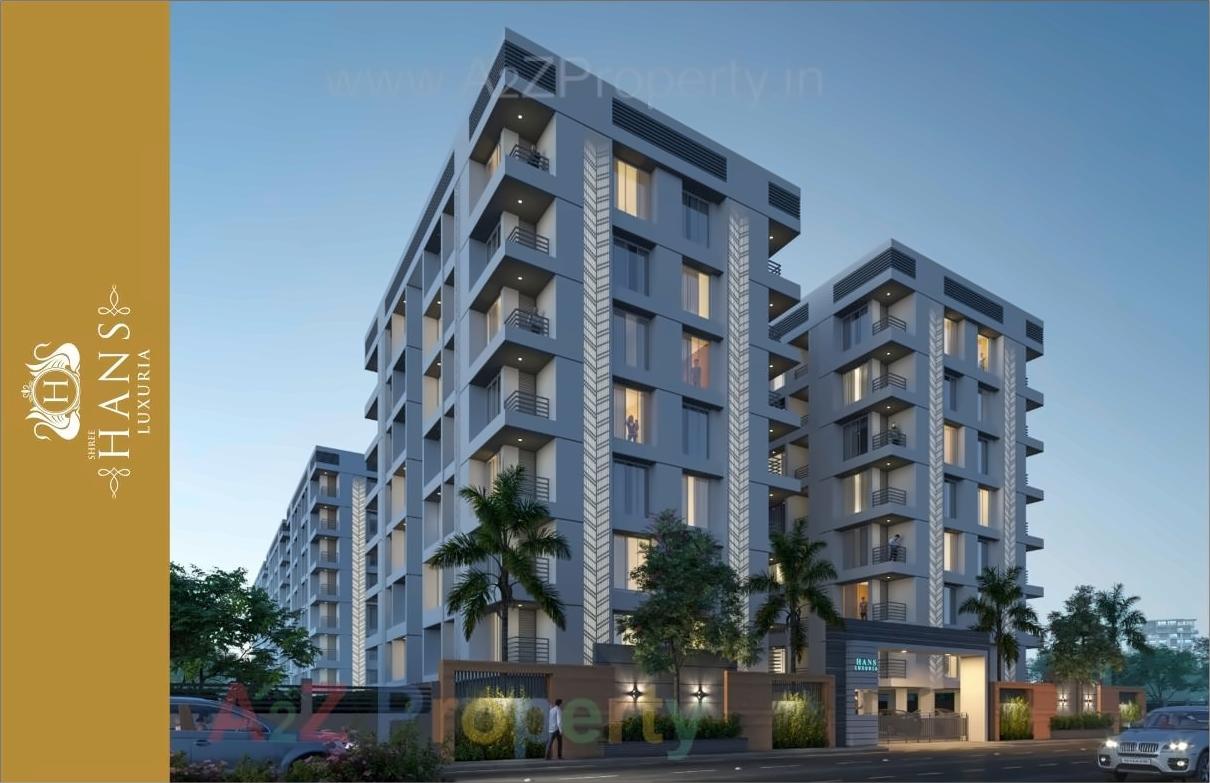 3D Elevation of real estate project Shree Hans Luxuria located at Utran, Surat, Gujarat