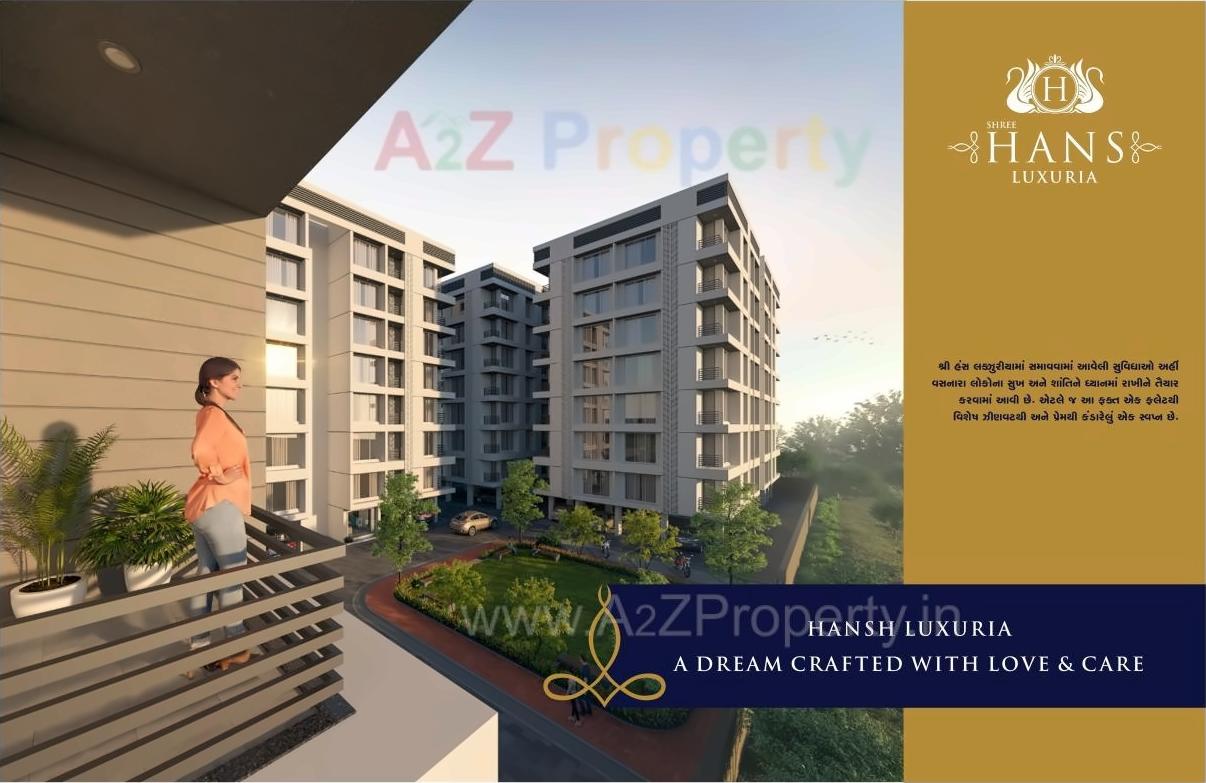 3D Elevation of real estate project Shree Hans Luxuria located at Utran, Surat, Gujarat