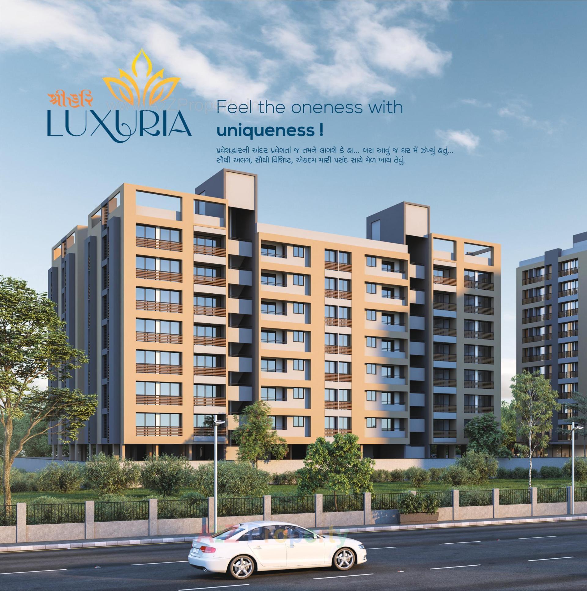 3D Elevation of real estate project Shree Hari Luxuria located at Surat, Surat, Gujarat