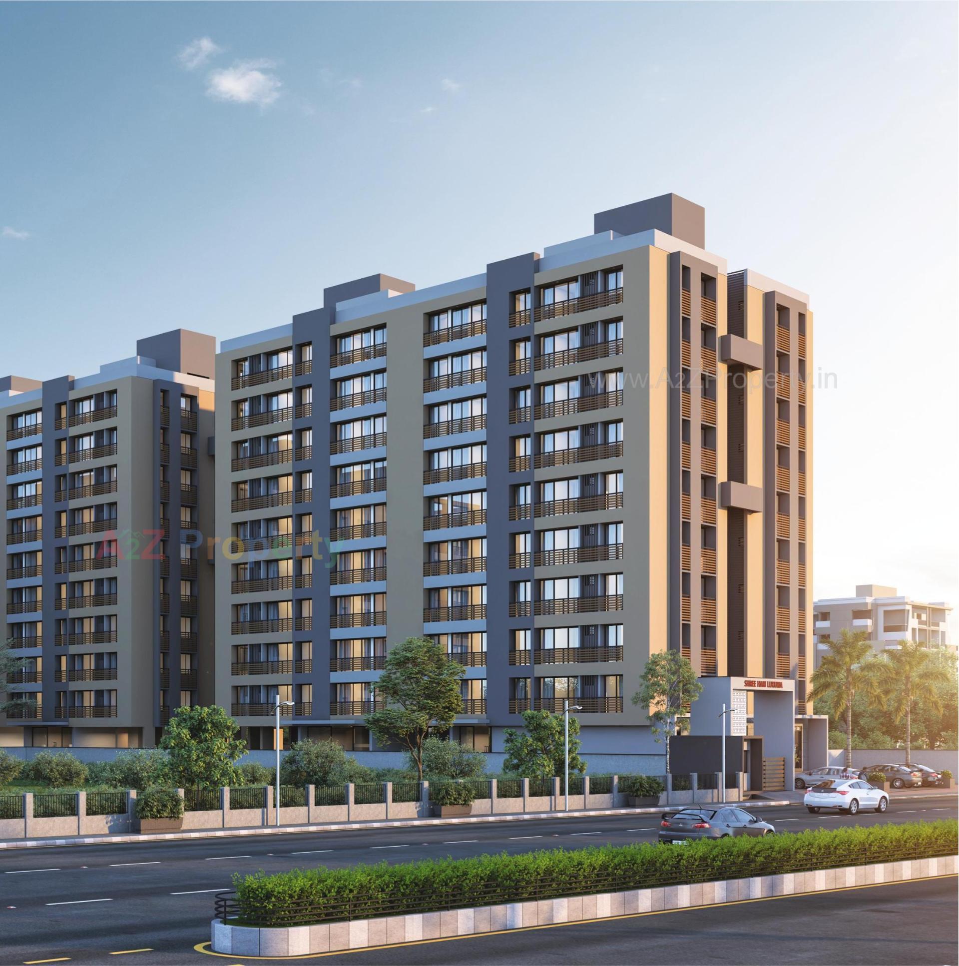 3D Elevation of real estate project Shree Hari Luxuria located at Surat, Surat, Gujarat