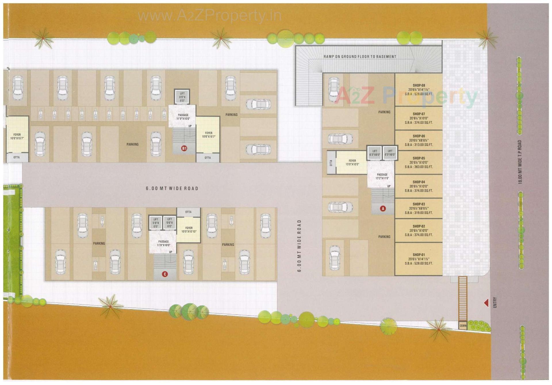 Layout of real estate project Shree Hari Residency located at Deladva, Surat, Gujarat