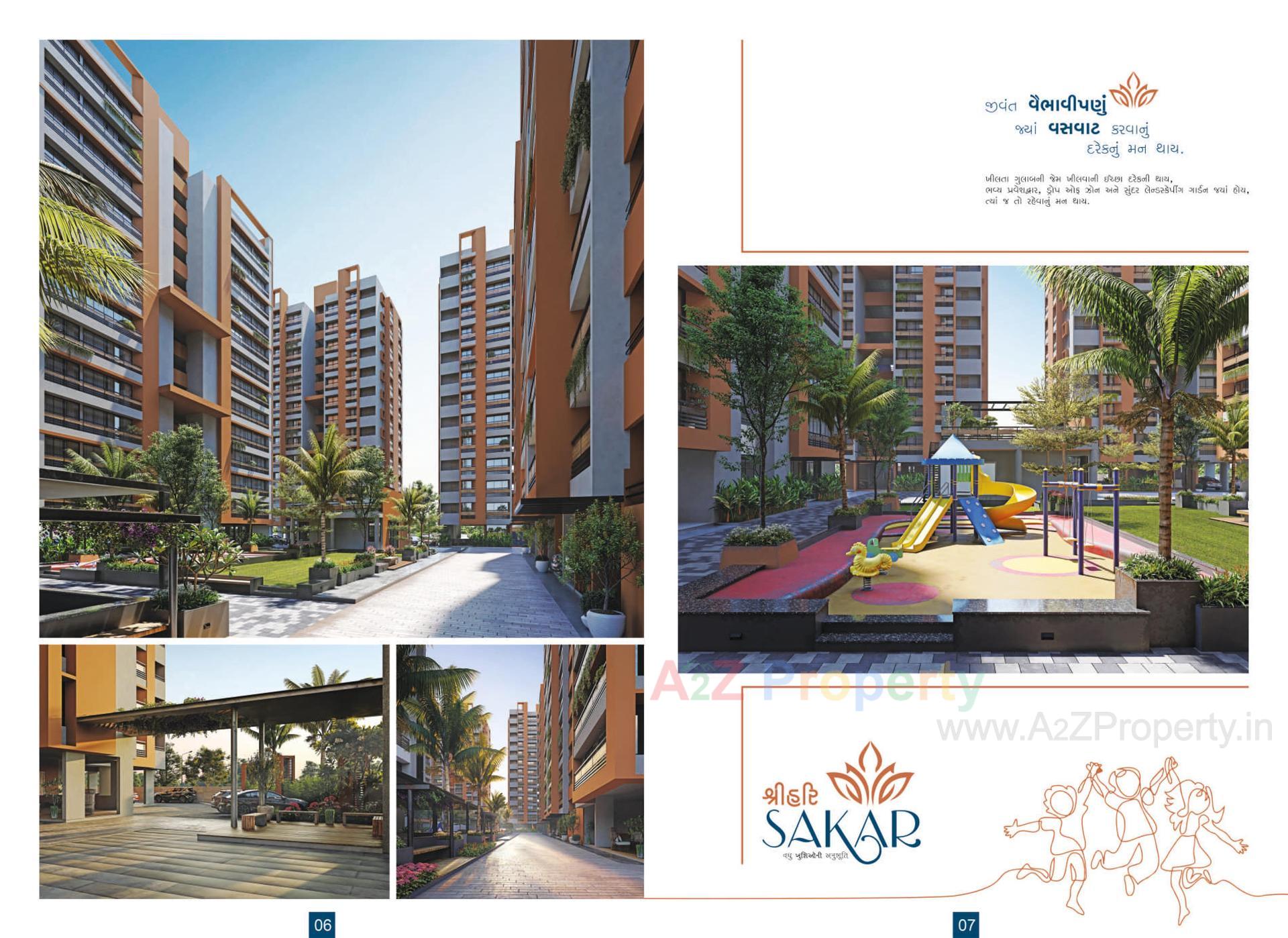 3D Elevation of real estate project Shree Hari Sakar located at Puna, Surat, Gujarat