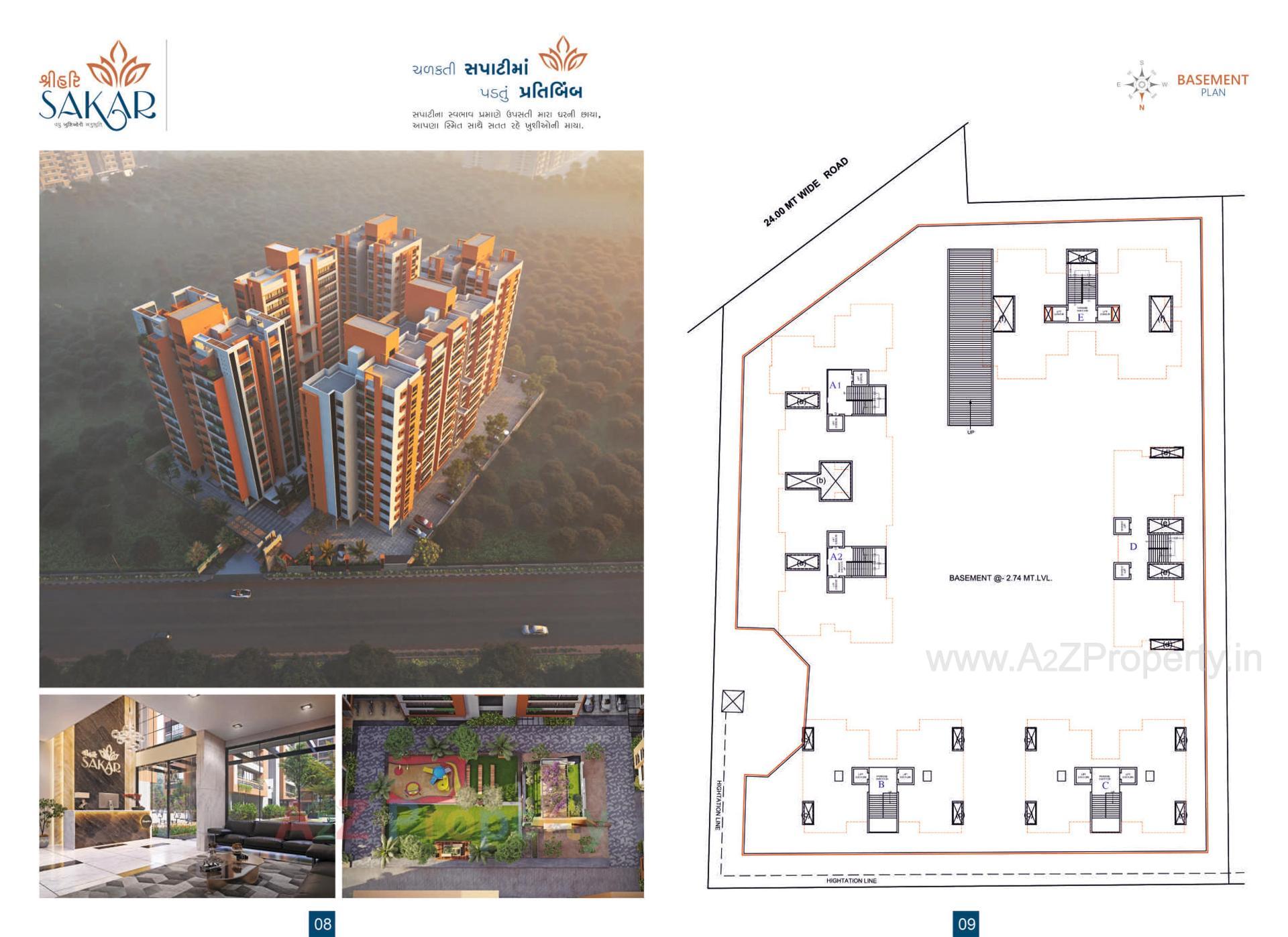 Layout of real estate project Shree Hari Sakar located at Puna, Surat, Gujarat
