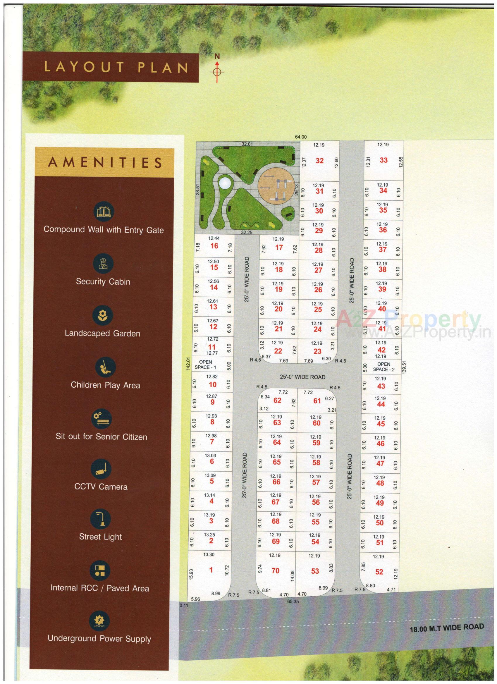 Layout of real estate project Shree Kamalam Residency located at Asarma-village, Surat, Gujarat