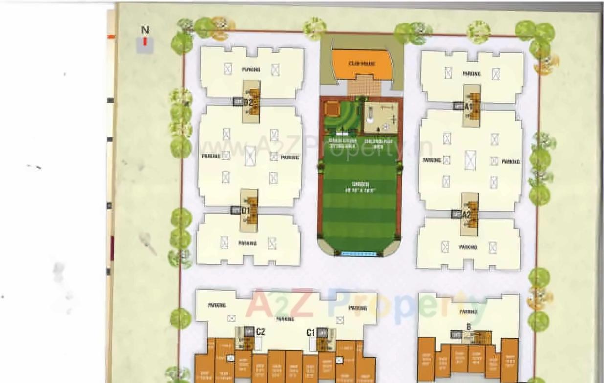 Layout of real estate project Shree Kishna Enclave located at Vadod, Surat, Gujarat