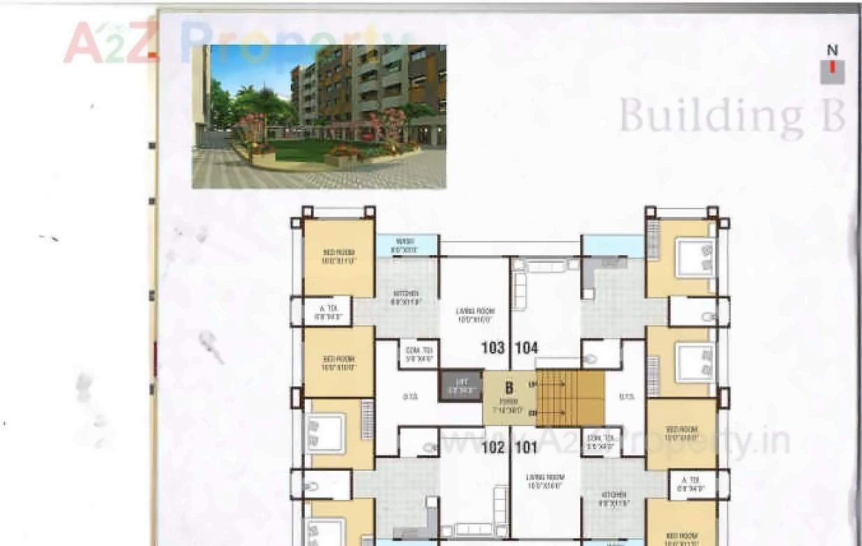 Layout of real estate project Shree Kishna Enclave located at Vadod, Surat, Gujarat