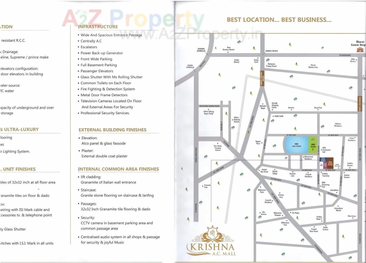  of real estate project Shree Krishna Ac Mall located at Dindoli, Surat, Gujarat