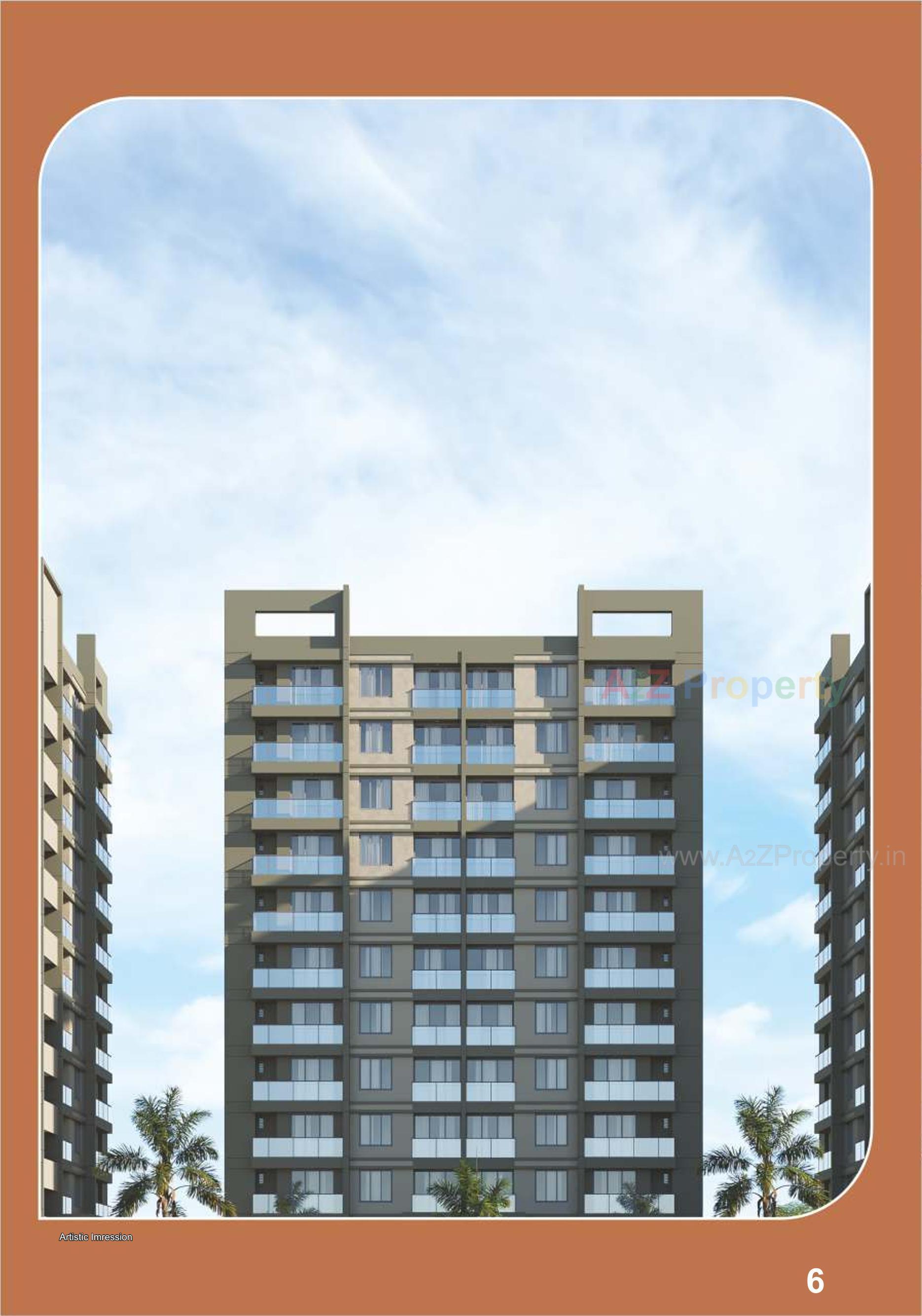 3D Elevation of real estate project Shree Krishna Elite located at Dindoli, Surat, Gujarat