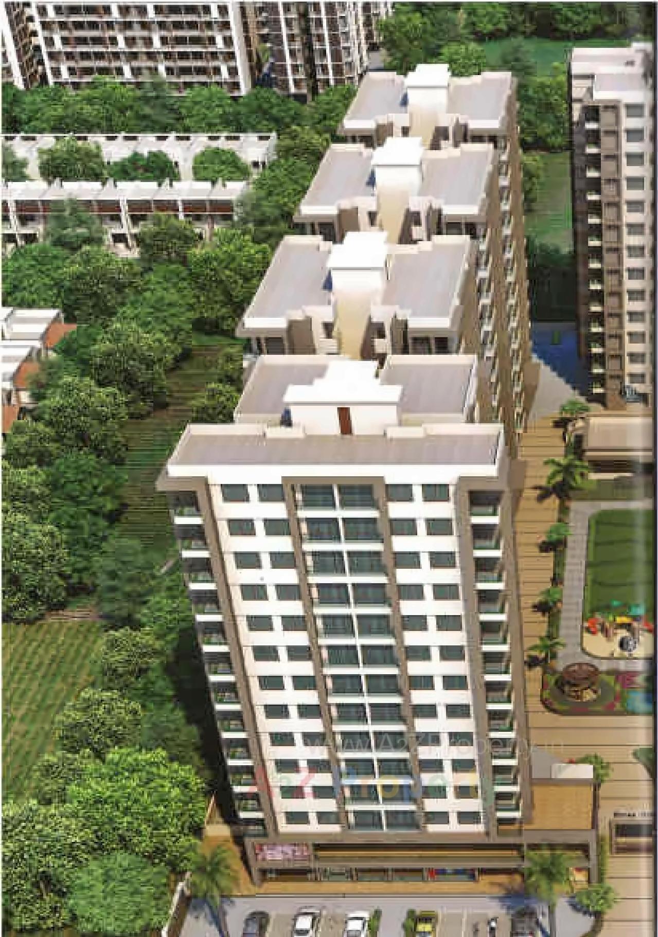 3D Elevation of real estate project Shree Krishna Heritage located at Dindoli, Surat, Gujarat