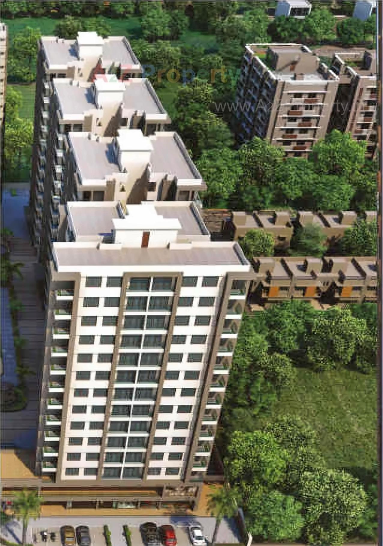 3D Elevation of real estate project Shree Krishna Heritage located at Dindoli, Surat, Gujarat