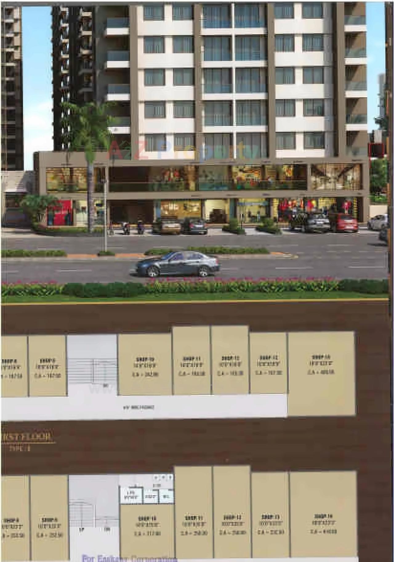Layout of real estate project Shree Krishna Heritage located at Dindoli, Surat, Gujarat
