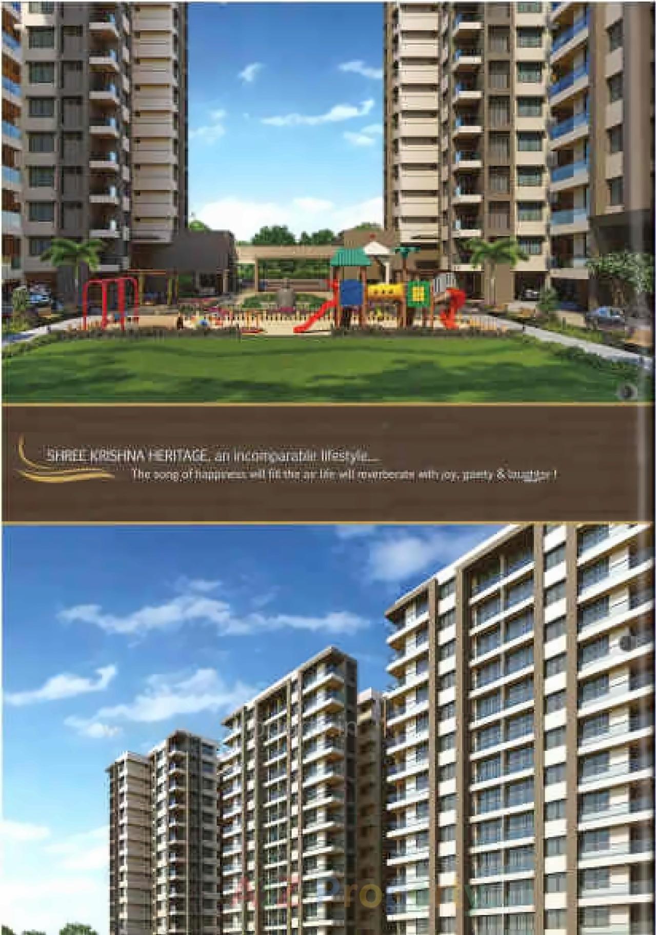 3D Elevation of real estate project Shree Krishna Heritage located at Dindoli, Surat, Gujarat