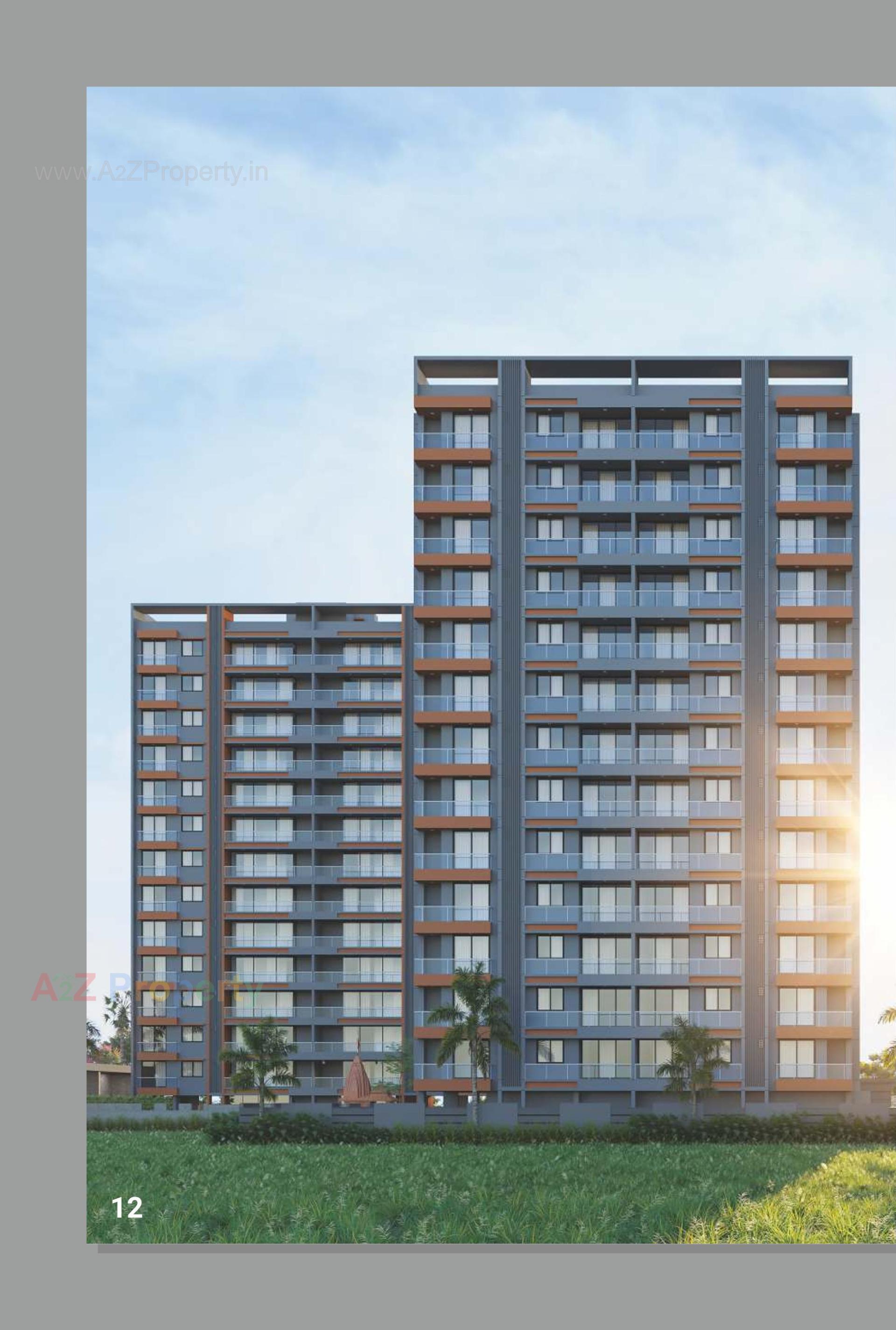 3D Elevation of real estate project Shree Krishna Stellar located at Godadara, Surat, Gujarat