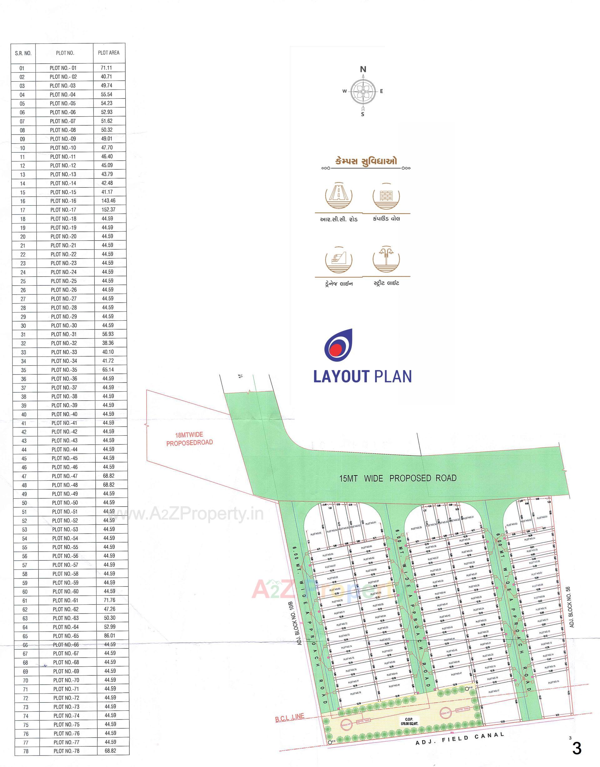 Layout of real estate project Shree Krishna Villa located at Surat, Surat, Gujarat