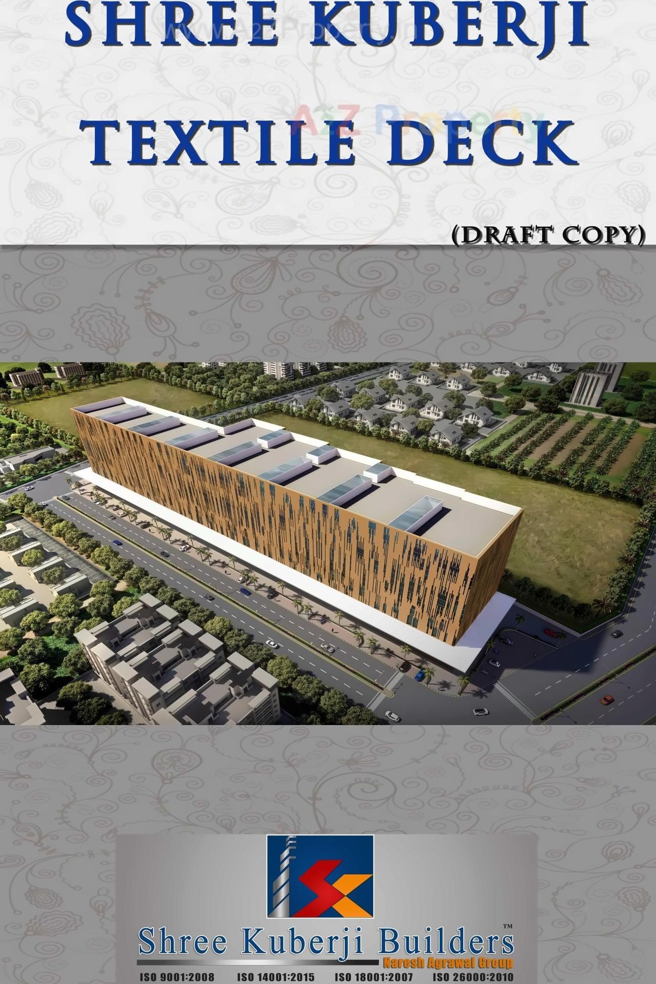 3D Elevation of real estate project Shree Kuberji Textile Deck located at Kumbhariya, Surat, Gujarat