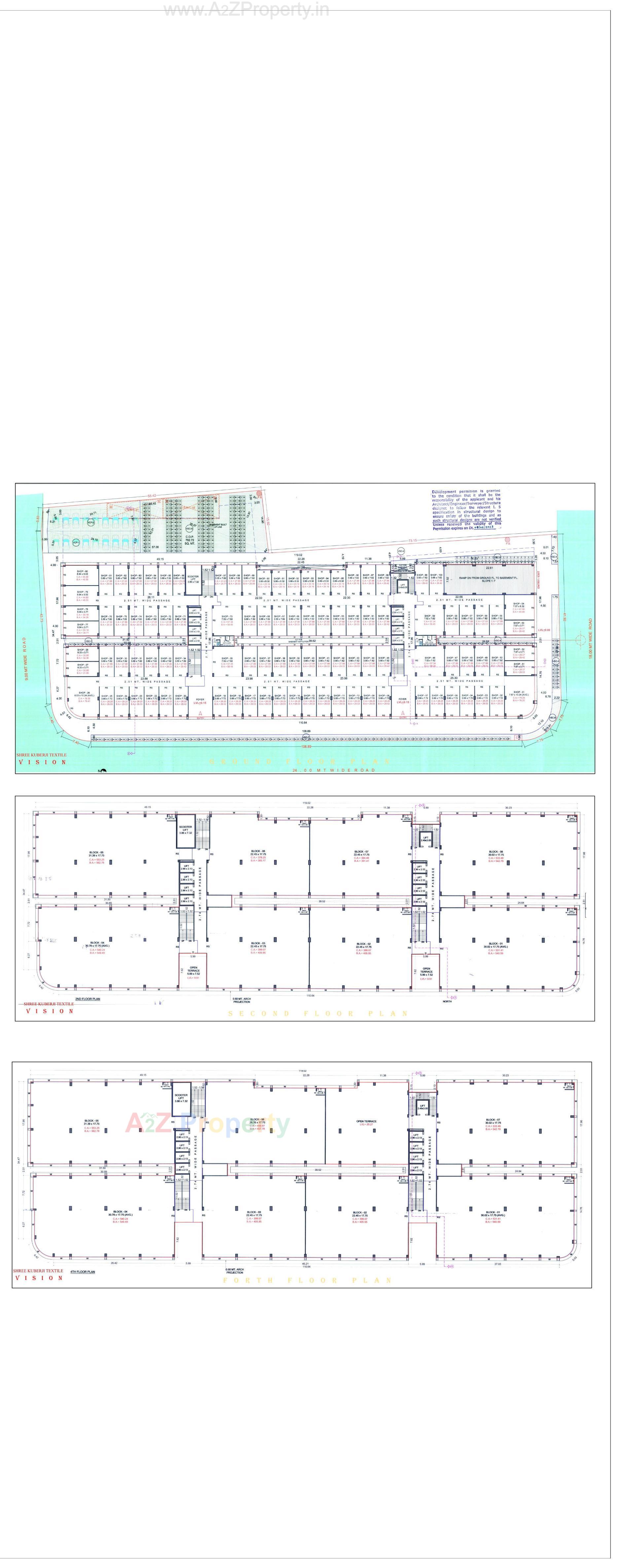 Layout of real estate project Shree Kuberji Vision located at Surat, Surat, Gujarat