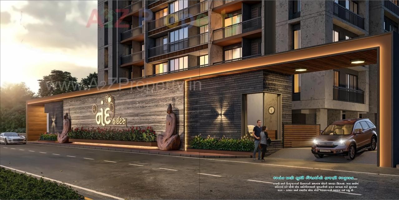 3D Elevation of real estate project Shree Nand Heights located at Mo, Surat, Gujarat