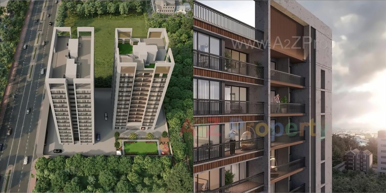 3D Elevation of real estate project Shree Nand Heights located at Mo, Surat, Gujarat