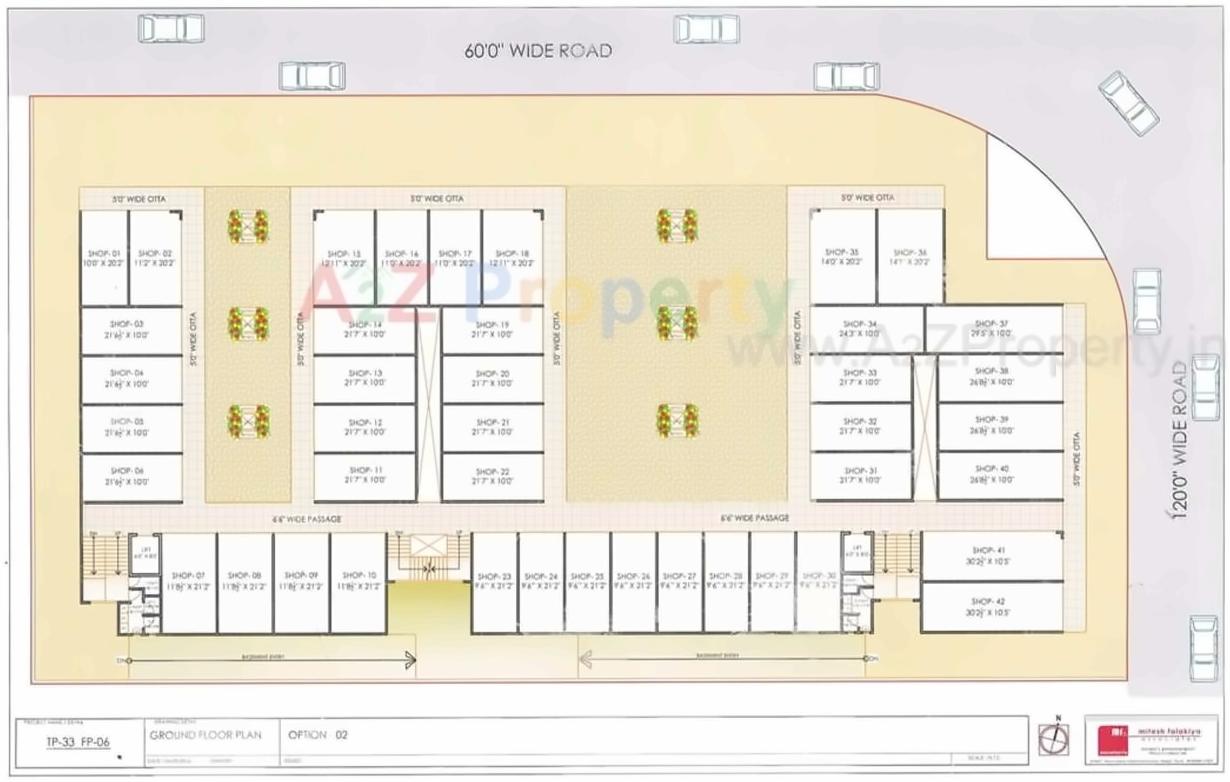 Layout of real estate project Shree Punjan Plaza located at Dumbhal, Surat, Gujarat