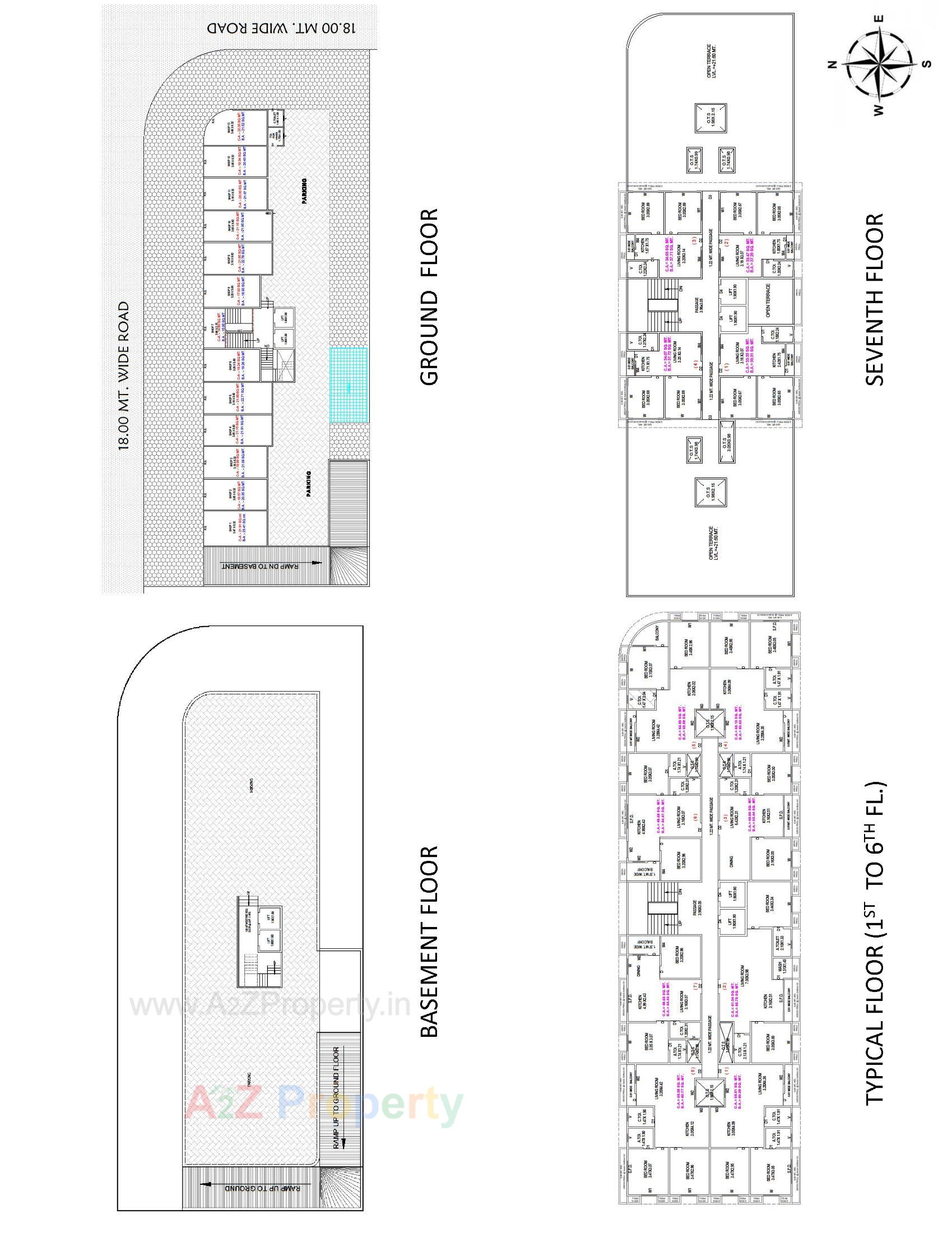 Layout of real estate project Shree Shakti Complex located at Parvat, Surat, Gujarat