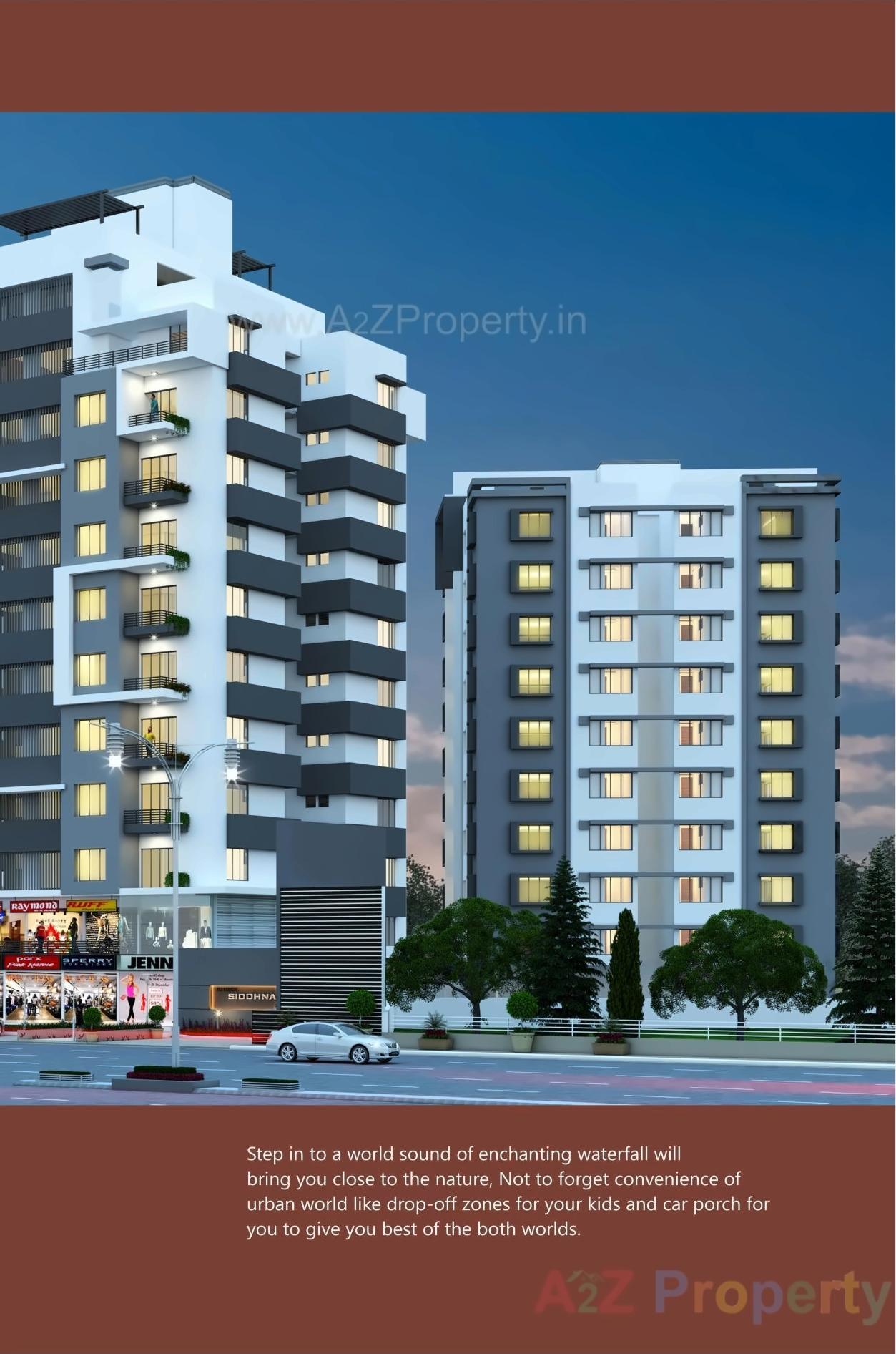 3D Elevation of real estate project Shree Shiddhnath Enclave located at Jahangirabad, Surat, Gujarat