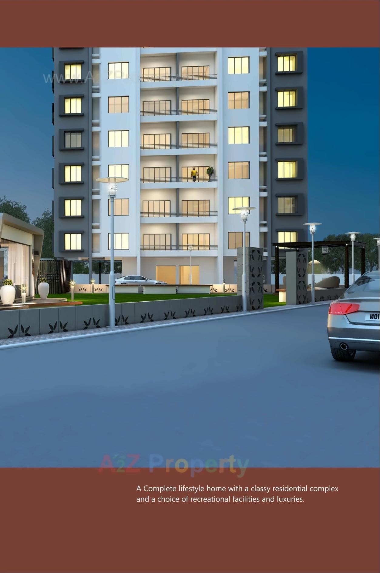 3D Elevation of real estate project Shree Shiddhnath Enclave located at Jahangirabad, Surat, Gujarat