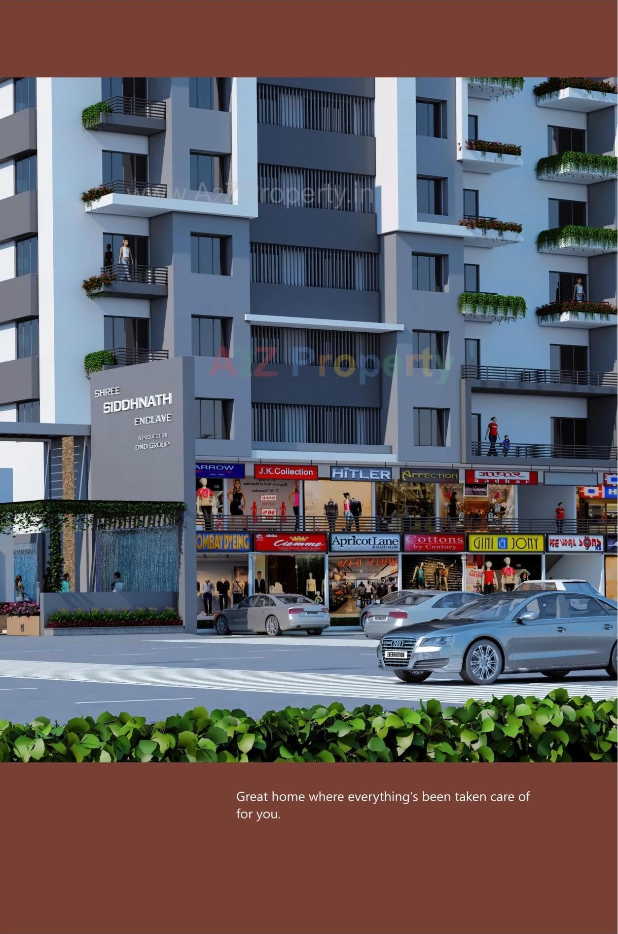 3D Elevation of real estate project Shree Shiddhnath Enclave located at Jahangirabad, Surat, Gujarat