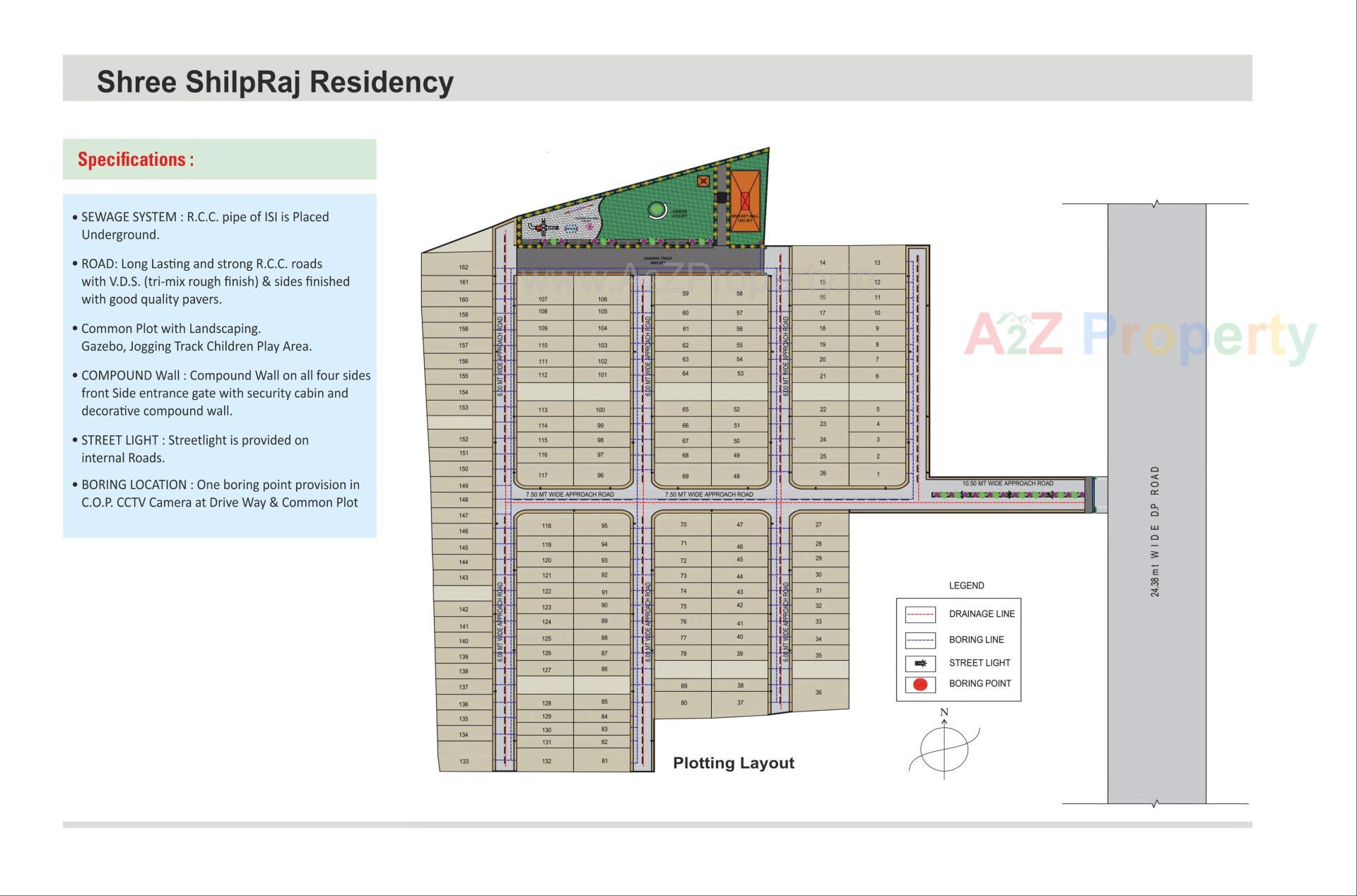 Layout of real estate project Shree Shilpraj Residency located at Surat, Surat, Gujarat