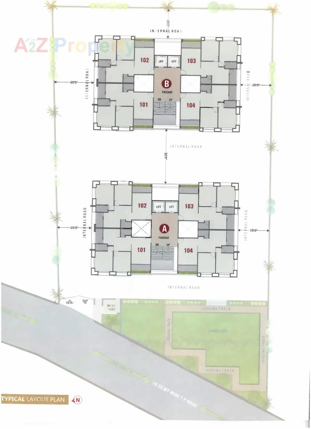 Layout of real estate project Shree Valley located at Ved, Surat, Gujarat
