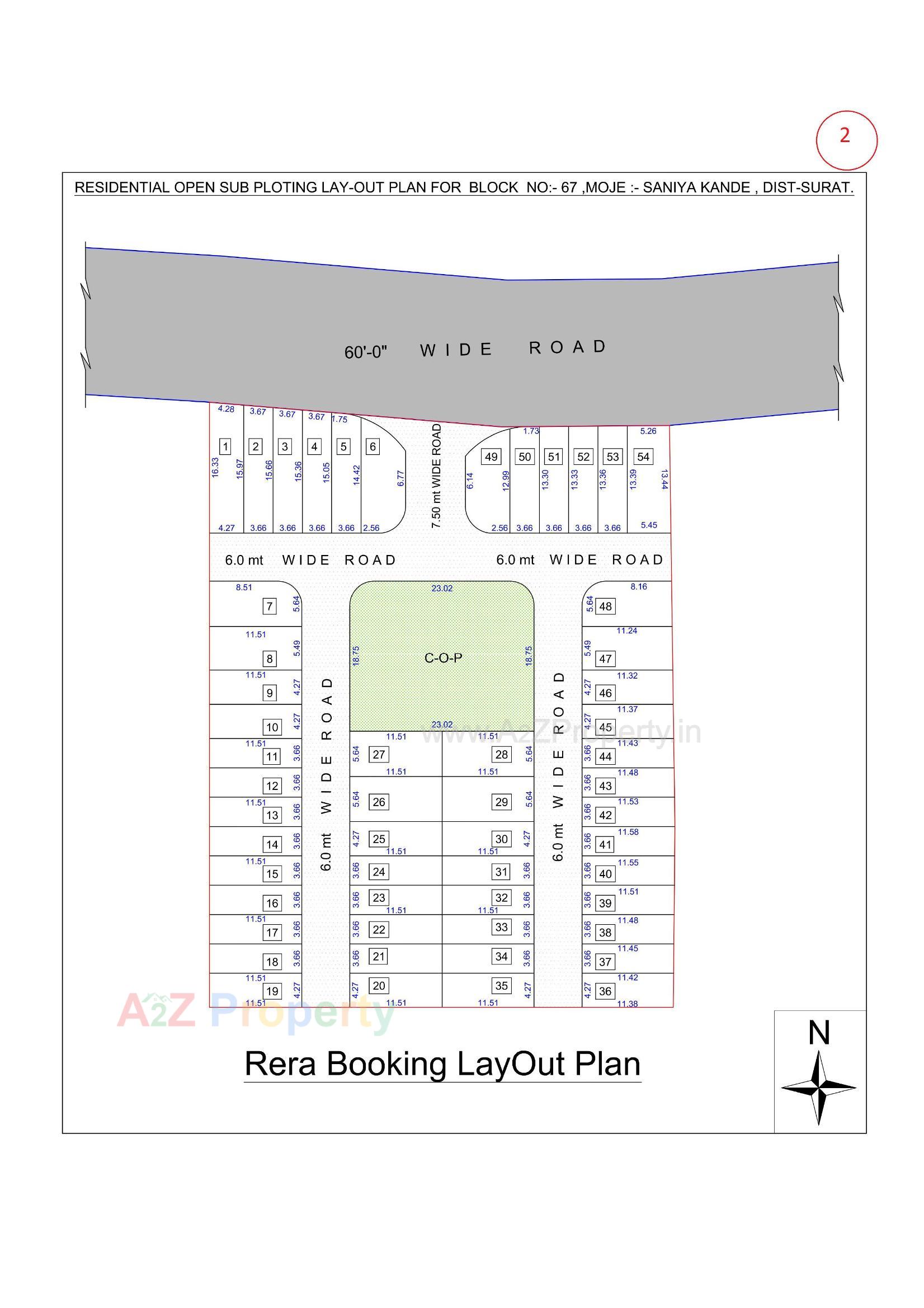 Layout of real estate project Shree Vijay Vatika Residency located at Saniya-kande, Surat, Gujarat