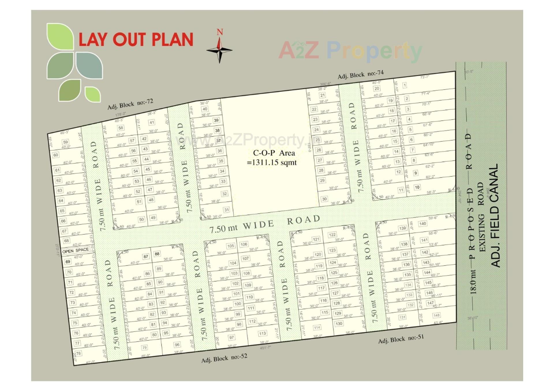 Layout of real estate project Shree Vijay Villa Residency located at Saniya-kanade, Surat, Gujarat