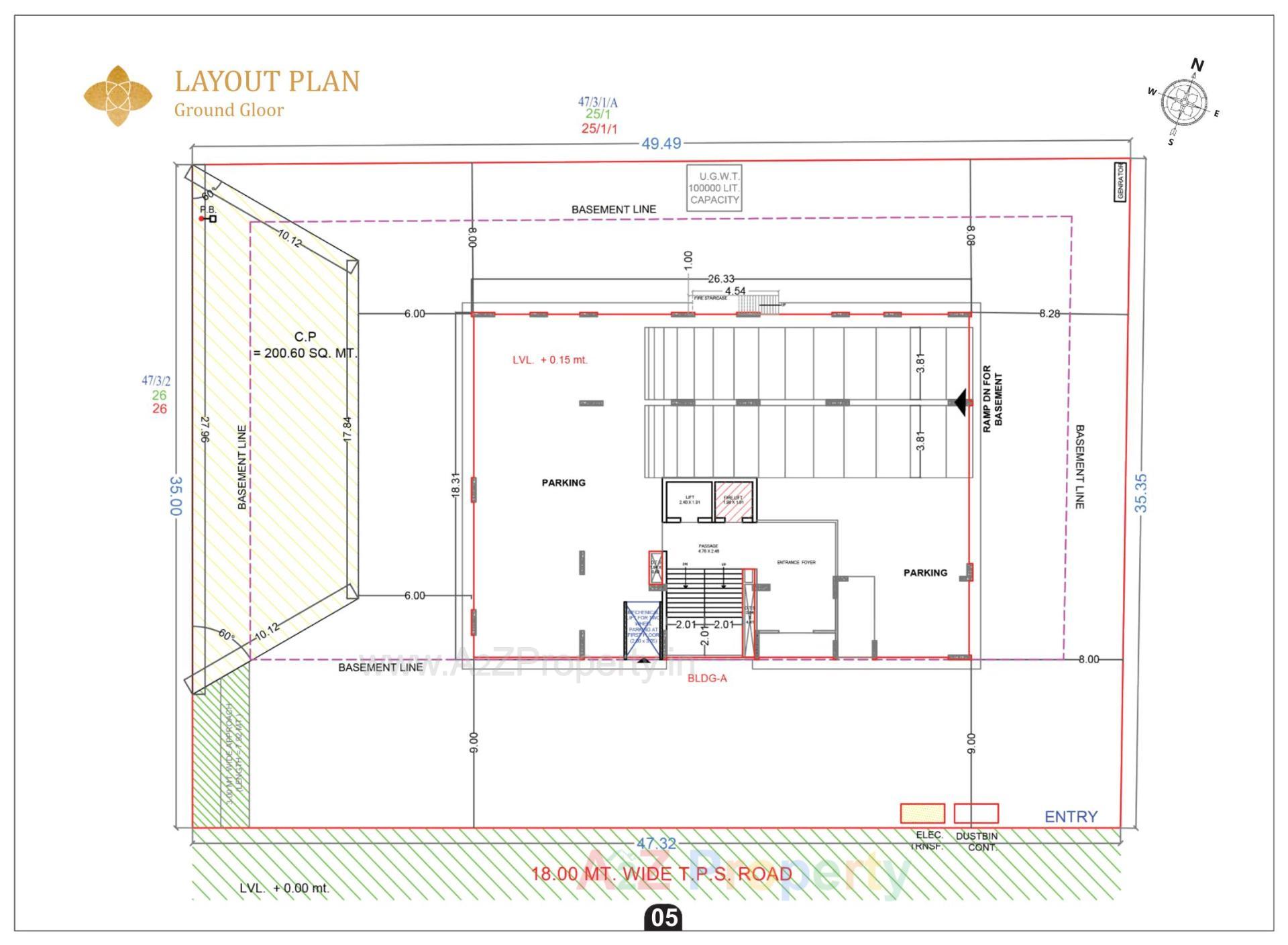 Layout of real estate project Shree Villa located at Ved, Surat, Gujarat