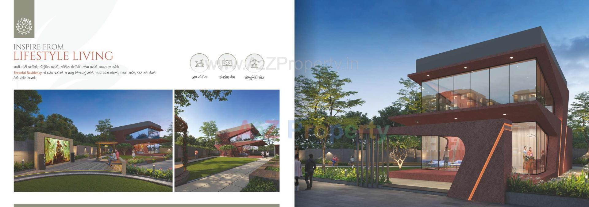 3D Elevation of real estate project Shreefal Residency located at Bhestan, Surat, Gujarat