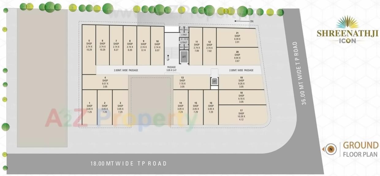 Layout of real estate project Shreenathji Icon located at Surat, Surat, Gujarat